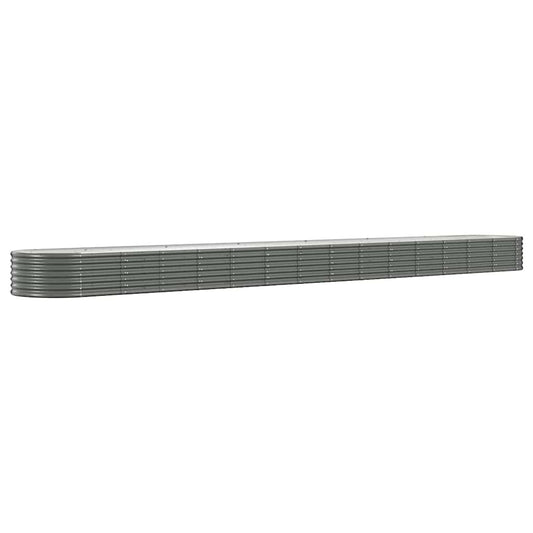 vidaXL Ζαρντινιέρα Γκρι 620x80x36 εκ. Ατσάλι με Ηλεκτρ. Βαφή Πούδρας
