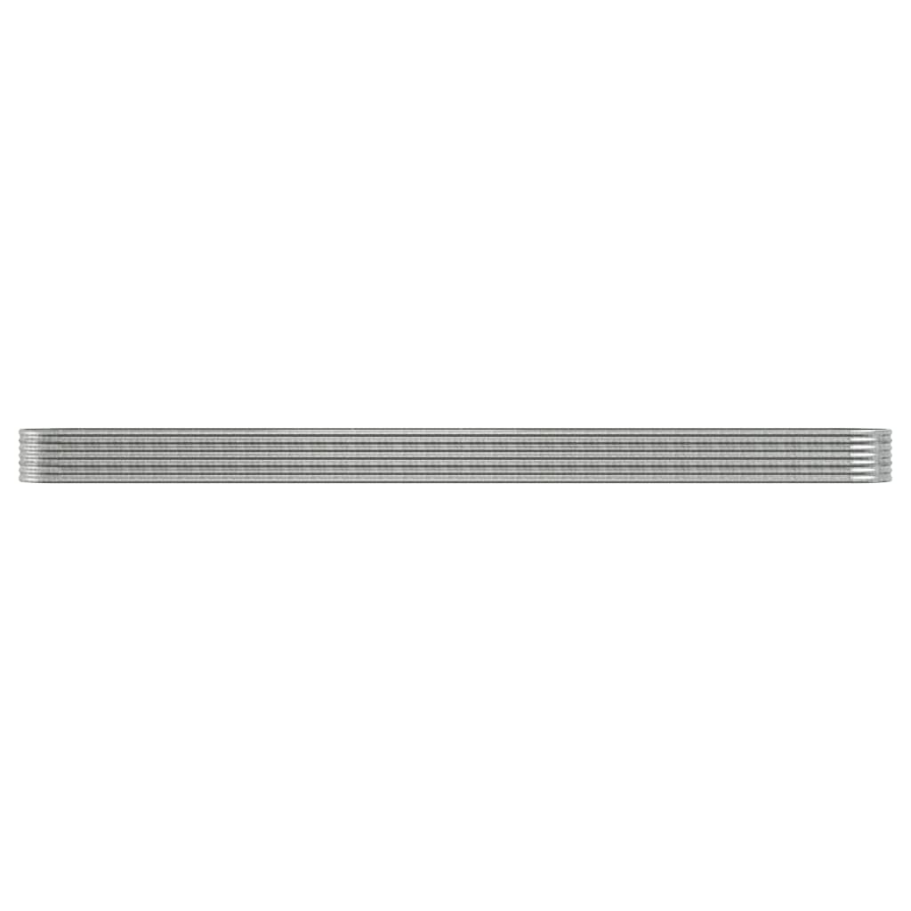 vidaXL Ζαρντινιέρα Ασημί 620x80x36 εκ. Γαλβανισμένος χάλυβας