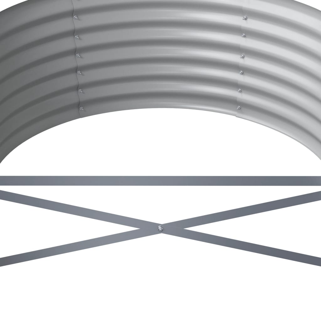 vidaXL Ζαρντινιέρα Ασημί 620x80x36 εκ. Γαλβανισμένος χάλυβας
