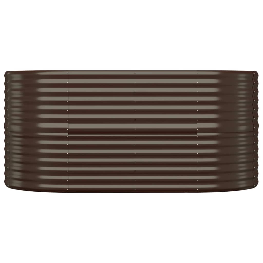 vidaXL Ζαρντινιέρα Καφέ 152x80x68 εκ. Γαλβανισμένος χάλυβας