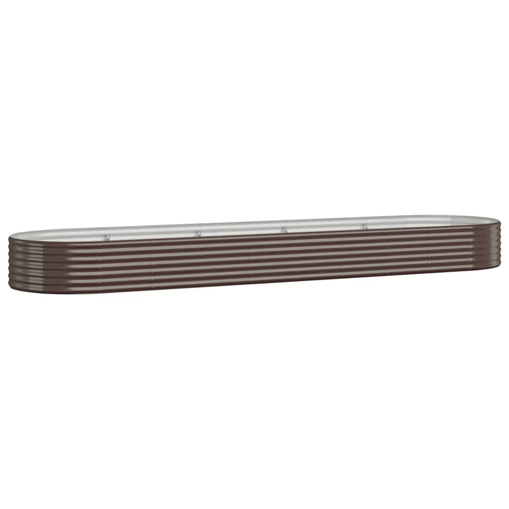 vidaXL Ζαρντινιέρα Καφέ 396x100x36 εκ. Γαλβανισμένος χάλυβας