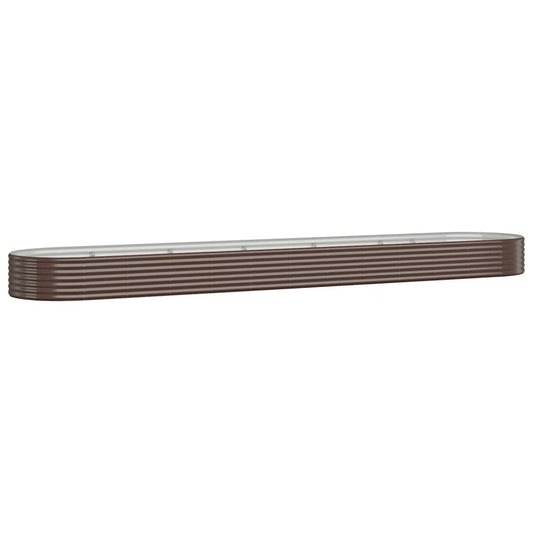 vidaXL Ζαρντινιέρα Καφέ 507x100x36 εκ. Γαλβανισμένος χάλυβας