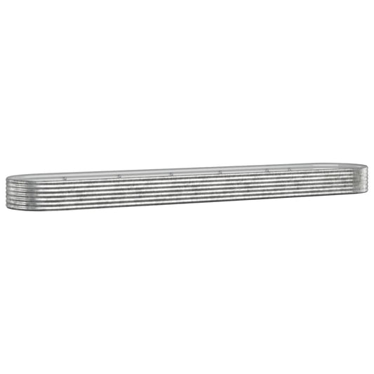 vidaXL Ζαρντινιέρα Ασημί 507x100x36 εκ. Ατσάλι με Ηλεκτρ. Βαφή Πούδρας