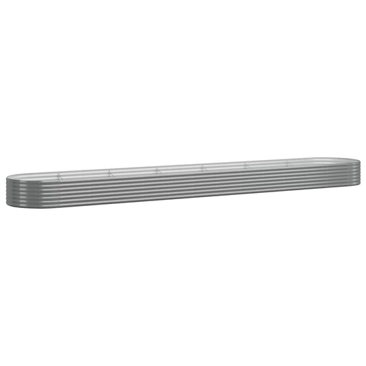 vidaXL Ζαρντινιέρα Γκρι 544x100x36 εκ. Γαλβανισμένος χάλυβας