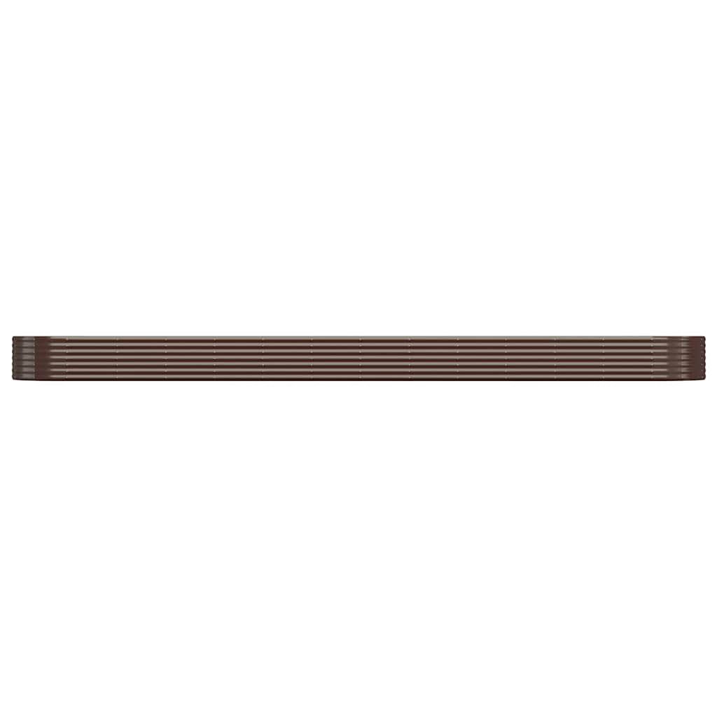 vidaXL Ζαρντινιέρα Καφέ 544x100x36 εκ. Γαλβανισμένος χάλυβας