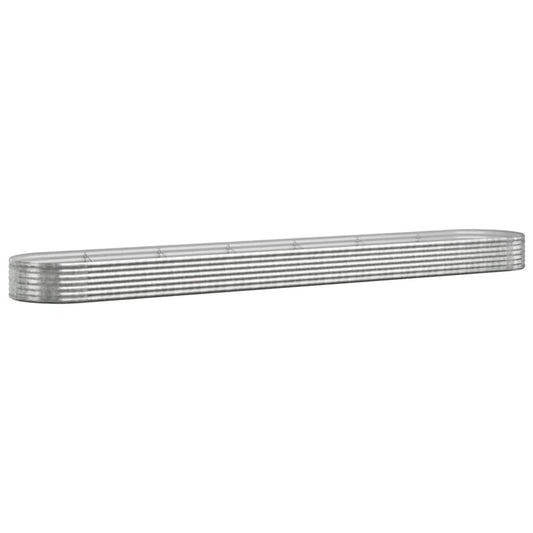 vidaXL Ζαρντινιέρα Ασημί 544x100x36 εκ. Γαλβανισμένος χάλυβας