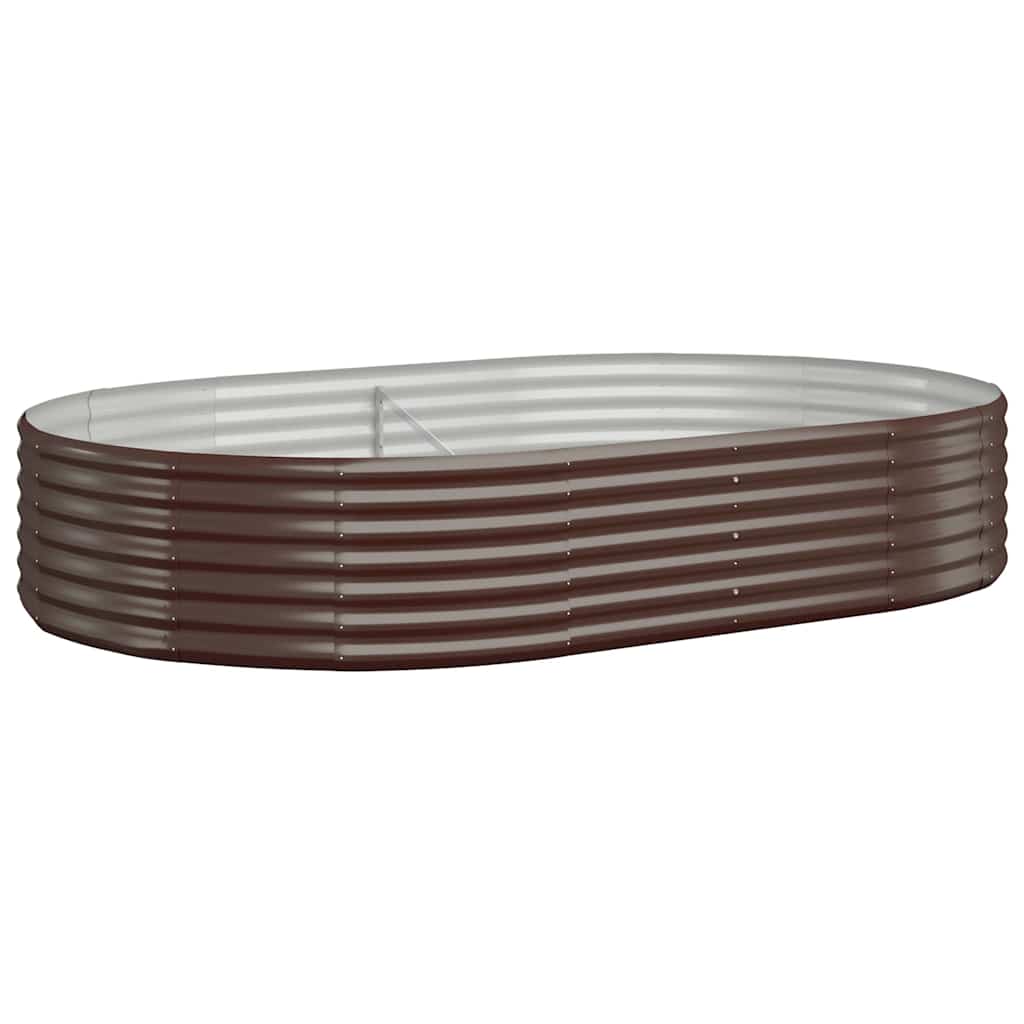 vidaXL Ζαρντινιέρα Καφέ 214x140x36εκ Γαλβανισμένος χάλυβας