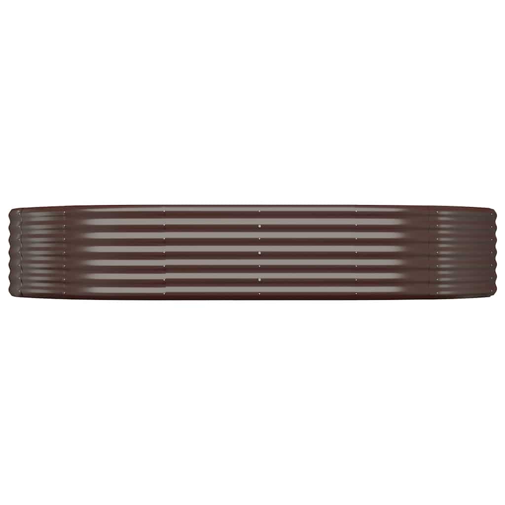 vidaXL Ζαρντινιέρα Καφέ 214x140x36εκ Γαλβανισμένος χάλυβας