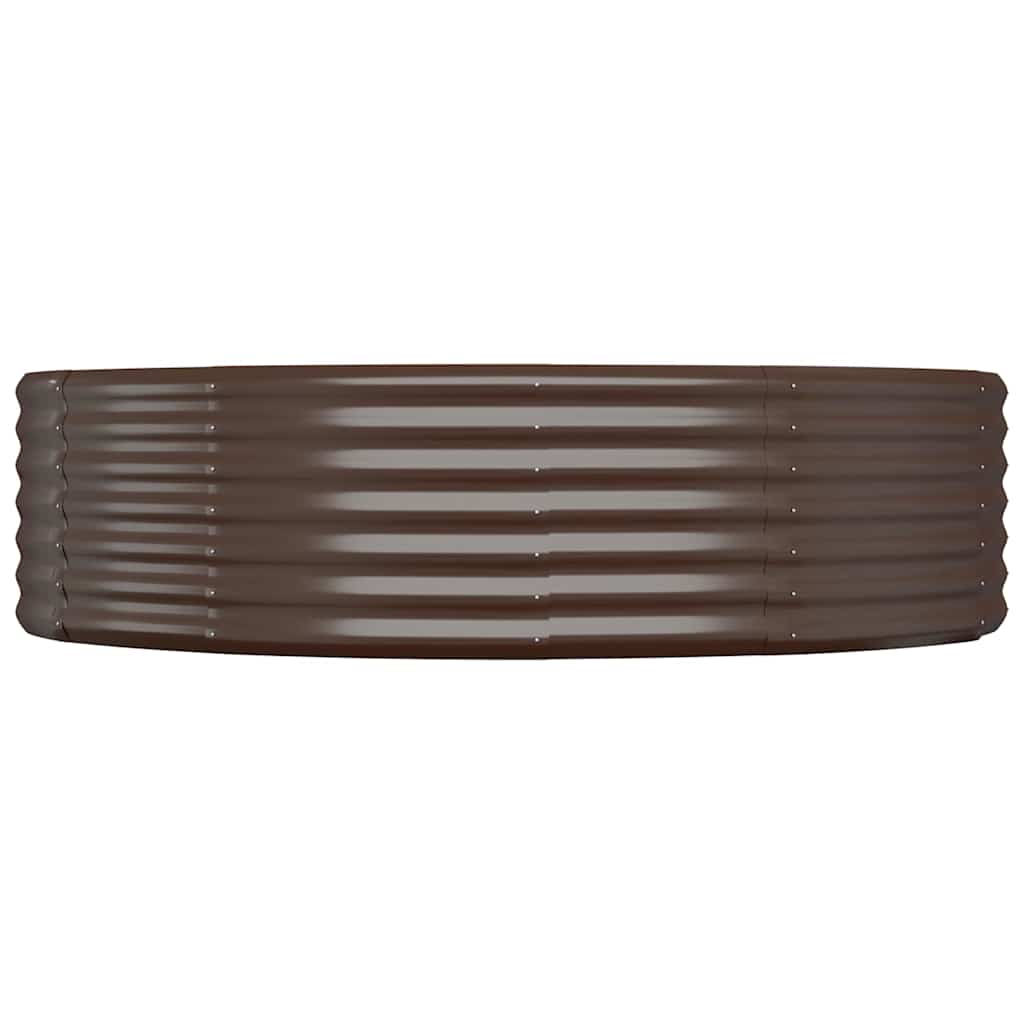 vidaXL Ζαρντινιέρα Καφέ 214x140x36εκ Γαλβανισμένος χάλυβας