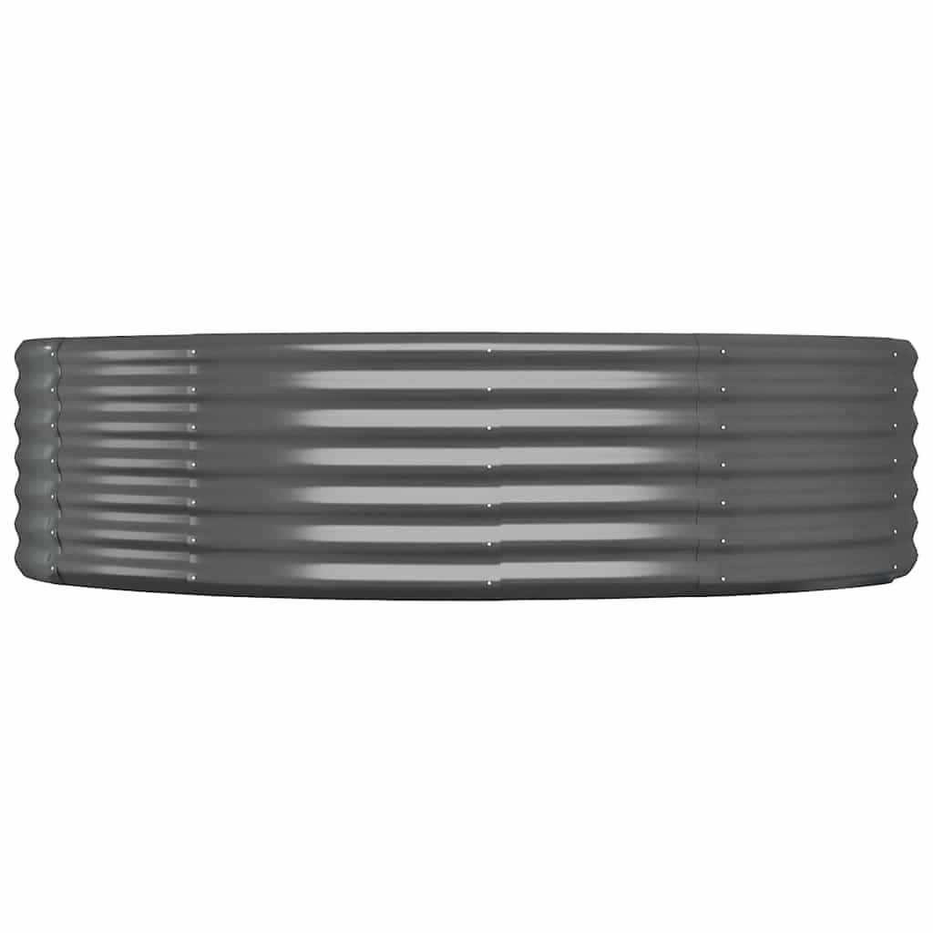 vidaXL Ζαρντινιέρα Ανθρακί 214x140x36εκ Γαλβανισμένος χάλυβας