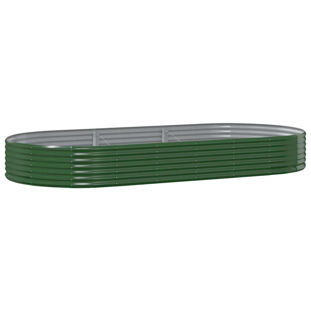 vidaXL Ζαρντινιέρα Πράσινο 296x140x36εκ. Γαλβανισμένος χάλυβας