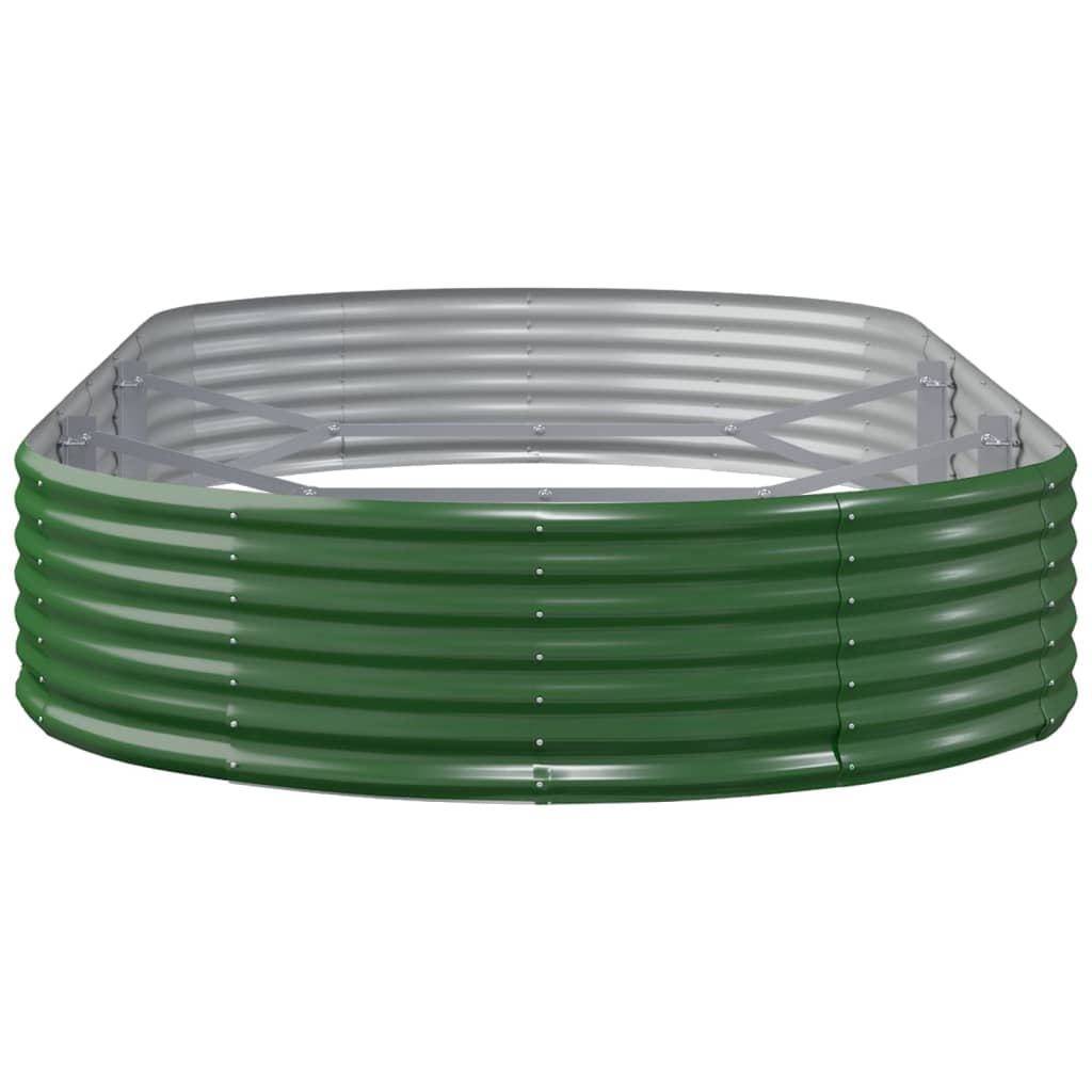 vidaXL Ζαρντινιέρα Πράσινο 296x140x36εκ. Γαλβανισμένος χάλυβας