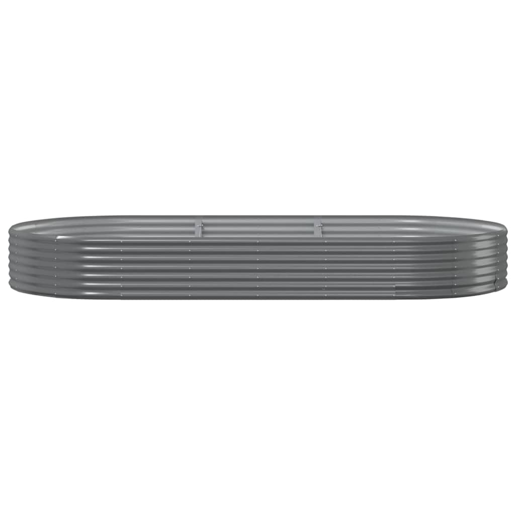 vidaXL Ζαρντινιέρα Γκρι 296x140x36 εκ. Γαλβανισμένος χάλυβας