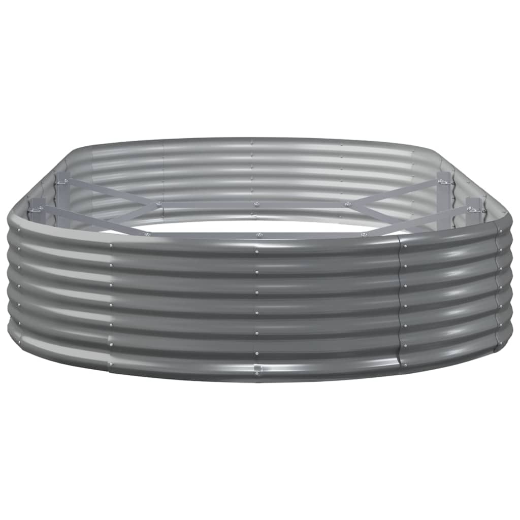 vidaXL Ζαρντινιέρα Γκρι 296x140x36 εκ. Γαλβανισμένος χάλυβας