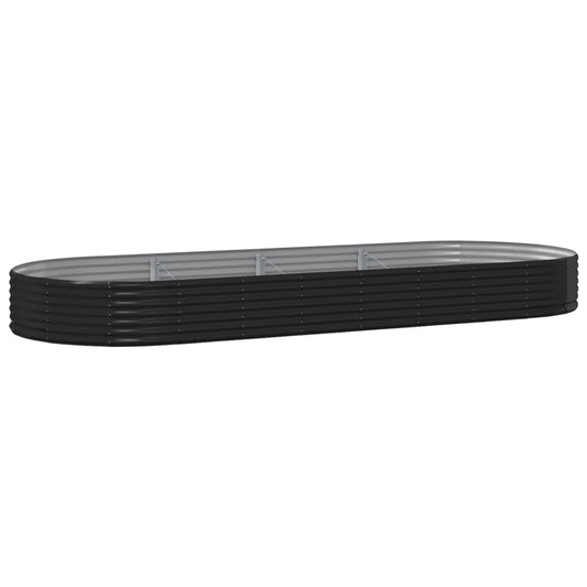vidaXL Ζαρντινιέρα Ανθρακί 373x140x36εκ Γαλβανισμένος χάλυβας