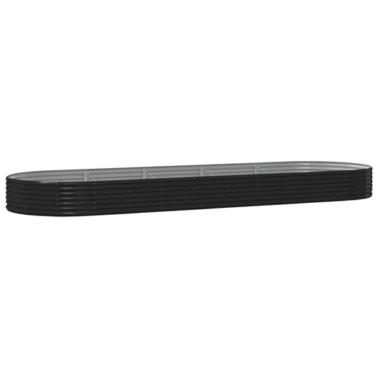 vidaXL Ζαρντινιέρα Ανθρακί 450x140x36εκ Γαλβανισμένος χάλυβας