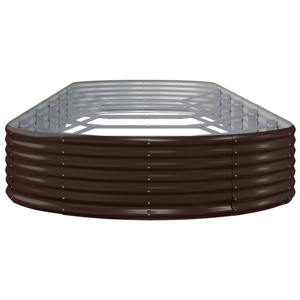 vidaXL Ζαρντινιέρα Καφέ 523x140x36 εκ. Γαλβανισμένος χάλυβας