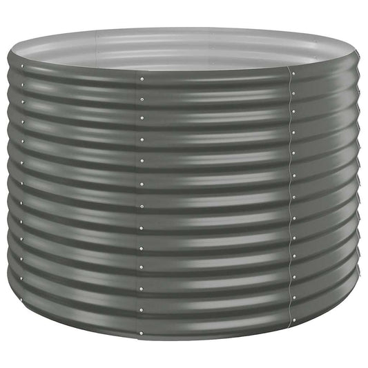 vidaXL Ζαρντινιέρα Γκρι 100x100x68 εκ. Ατσάλι με Ηλεκτρ. Βαφή Πούδρας