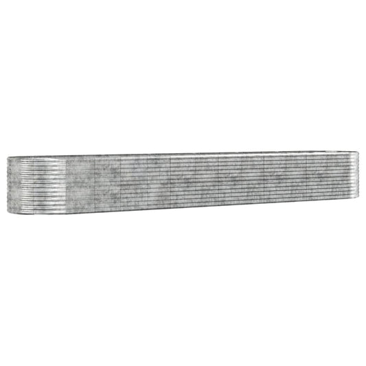 vidaXL Ζαρντινιέρα Ασημί 554x100x68 εκ. Ατσάλι με Ηλεκτρ. Βαφή Πούδρας