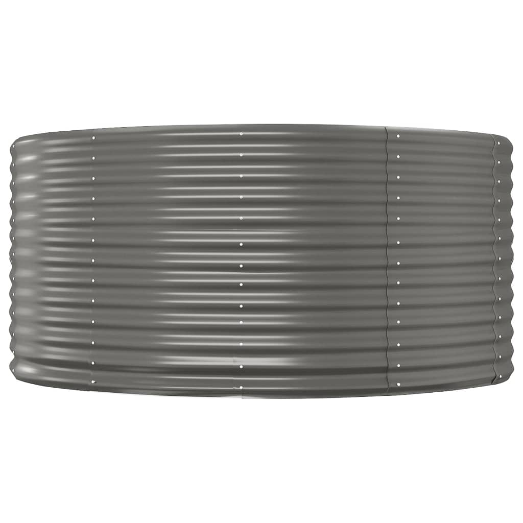 vidaXL Ζαρντινιέρα Γκρι 140x140x68 εκ. Γαλβανισμένος χάλυβας