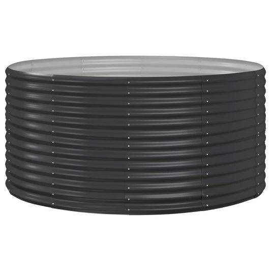 vidaXL Ζαρντινιέρα Ανθρακί 140x140x68εκ Ατσάλι με Ηλεκτρ. Βαφή Πούδρας