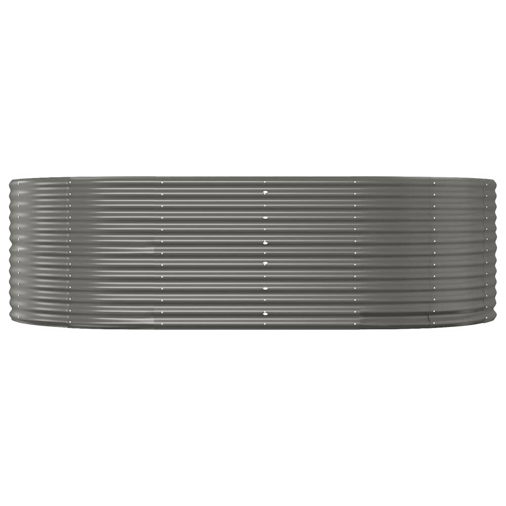 vidaXL Ζαρντινιέρα Γκρι 212x140x68 εκ. Γαλβανισμένος χάλυβας
