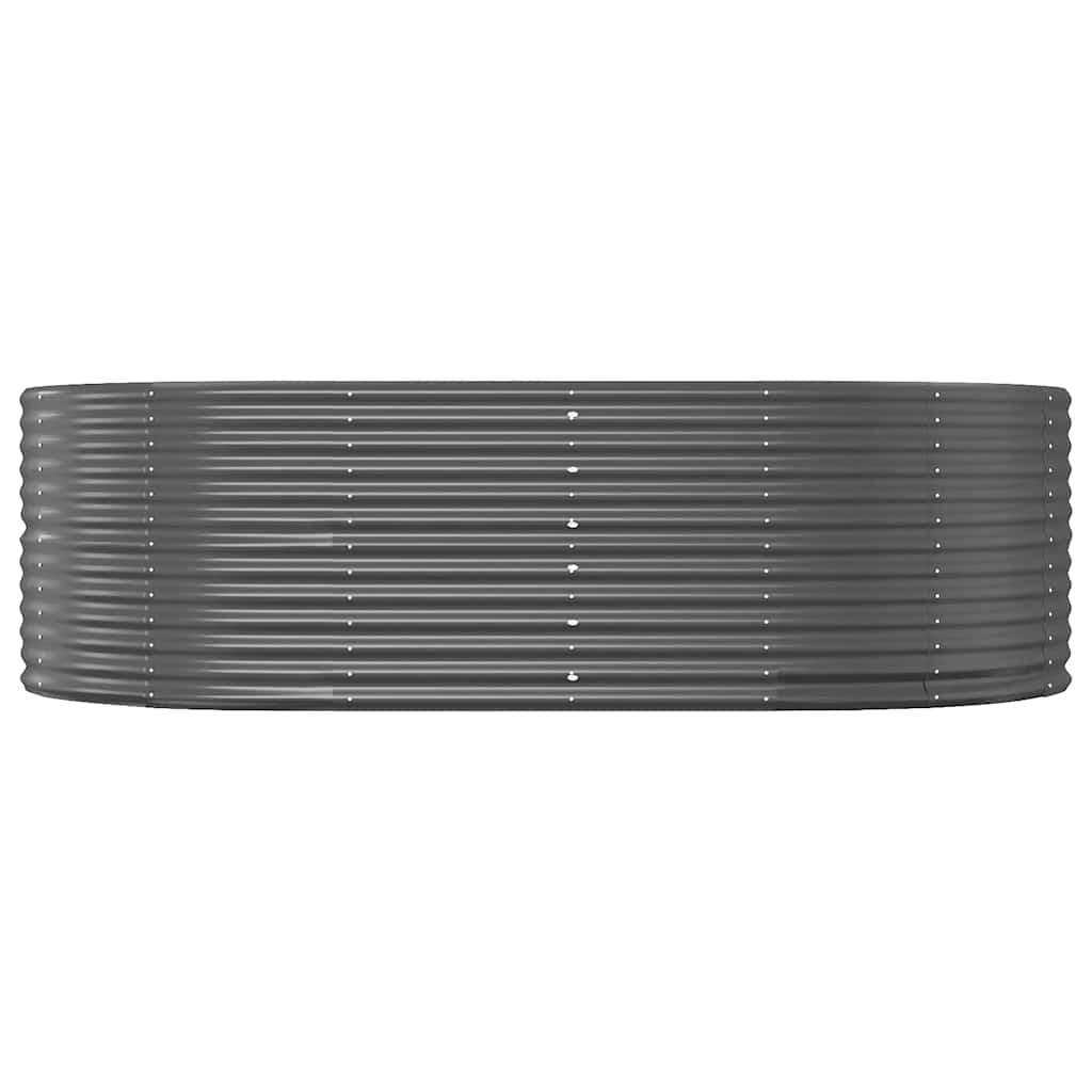 vidaXL Υπερυψωμένο Ζαρντινιέρα Κήπου Ανθρακί 212 x 140 x 68 εκ. από Γαλβανισμένο Ατσάλι