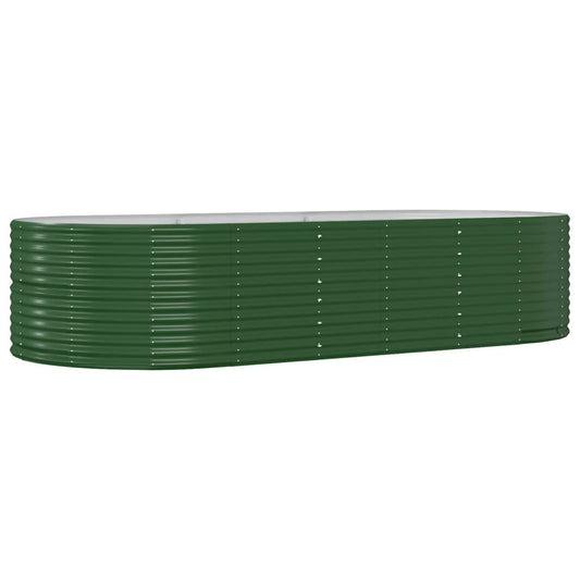 vidaXL Ζαρντινιέρα Πράσινο 291x140x68εκ. Γαλβανισμένος χάλυβας