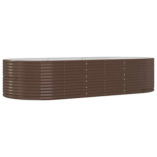 vidaXL Ζαρντινιέρα Καφέ 291x140x68 εκ. Γαλβανισμένος χάλυβας