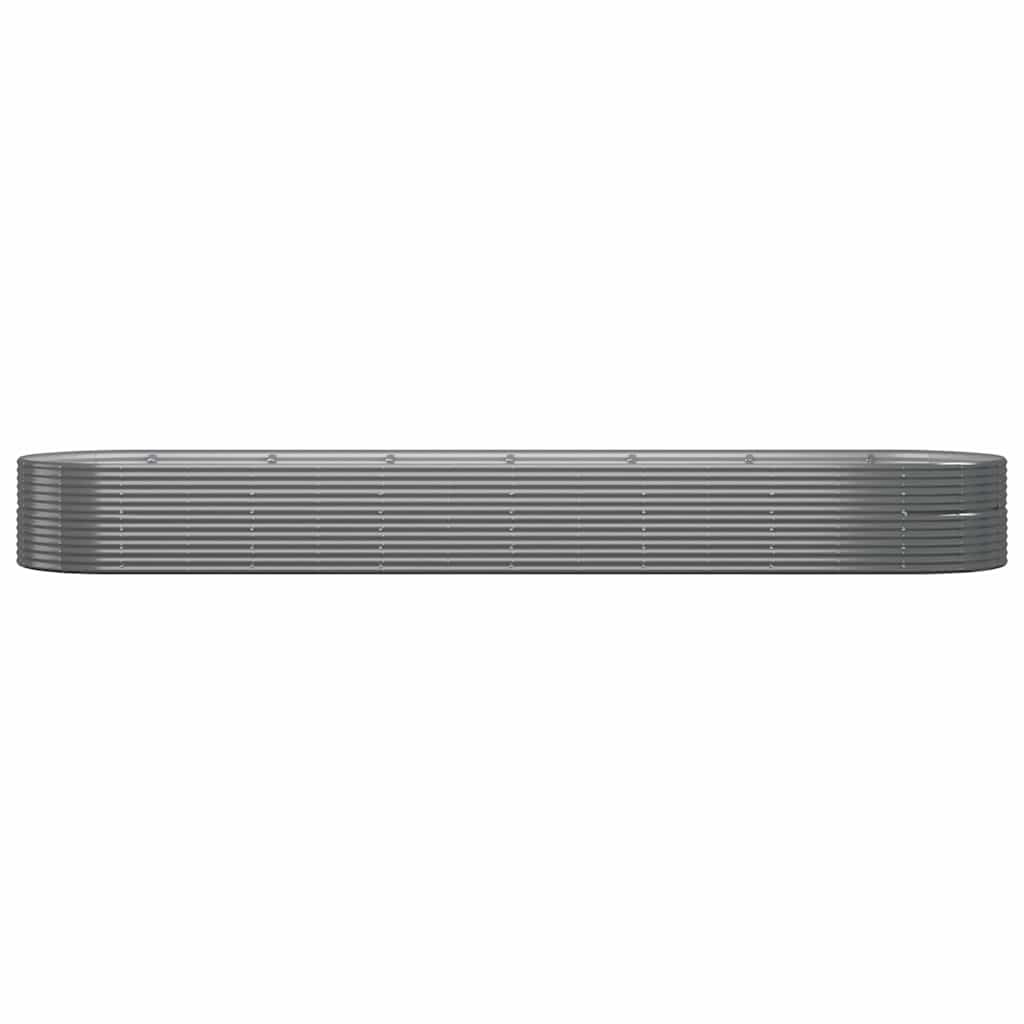 vidaXL Ζαρντινιέρα Γκρι 584x140x68 εκ. Ατσάλι με Ηλεκτρ. Βαφή Πούδρας