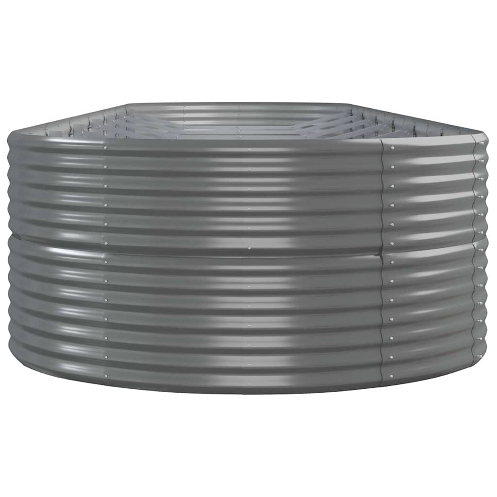 vidaXL Ζαρντινιέρα Γκρι 584x140x68 εκ. Ατσάλι με Ηλεκτρ. Βαφή Πούδρας