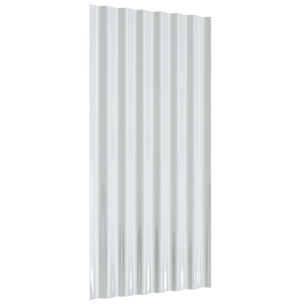 vidaXL Πάνελ Οροφής 12 τεμ. Καφέ 80x36 εκ. Γαλβανισμένος χάλυβας