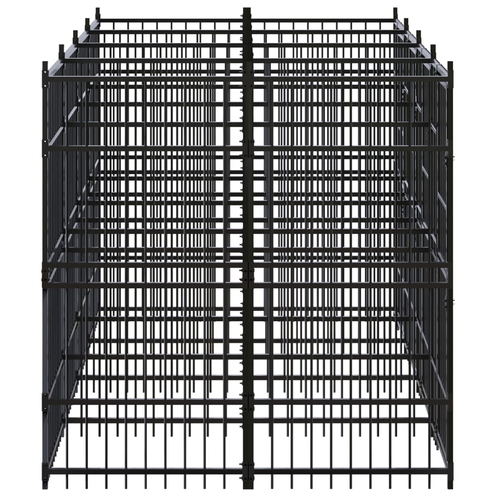 vidaXL Κλουβί Σκύλου Εξωτερικού Χώρου 7,37 μ² από Ατσάλι