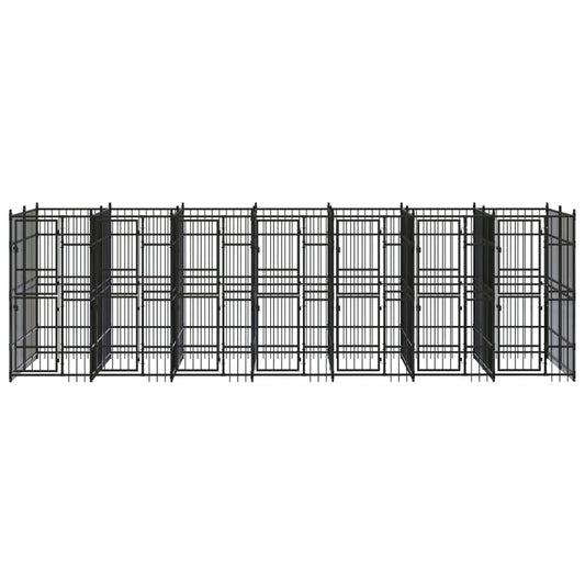 vidaXL Κλουβί Σκύλου Εξωτερικού Χώρου 12,9 μ² από Ατσάλι