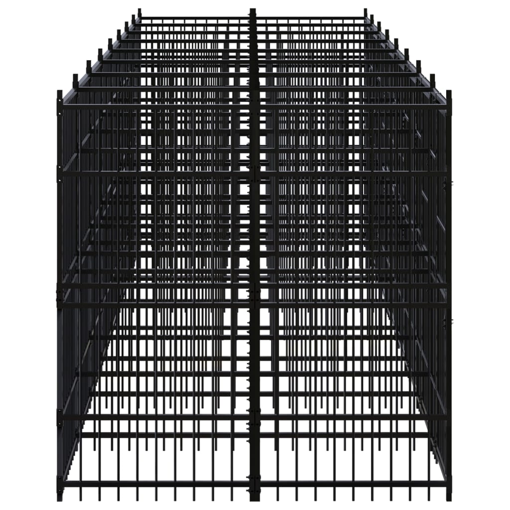 vidaXL Κλουβί Σκύλου Εξωτερικού Χώρου 14,75 μ² από Ατσάλι