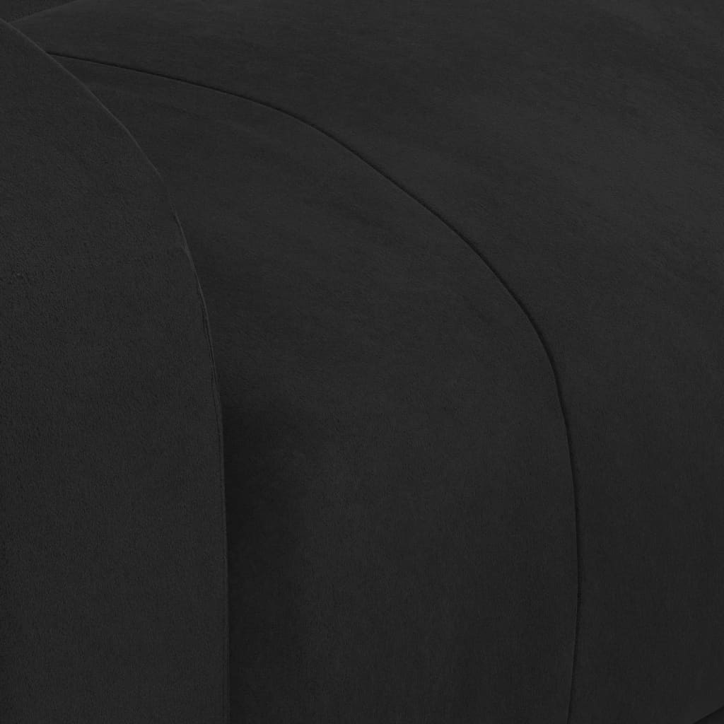 vidaXL Πολυθρόνα Μασάζ Μαύρη Βελούδινη