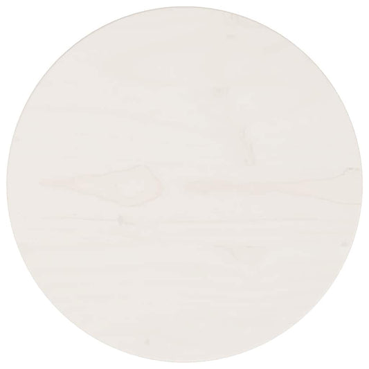 vidaXL Επιφάνεια Τραπεζιού Λευκή Ø30 x 2,5 εκ. από Μασίφ Ξύλο Πεύκου