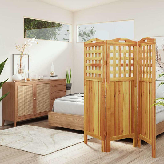 vidaXL Διαχωριστικό Χώρου με 3 Πάνελ 121,5x2x115εκ. Μασίφ Ξύλο Ακακίας