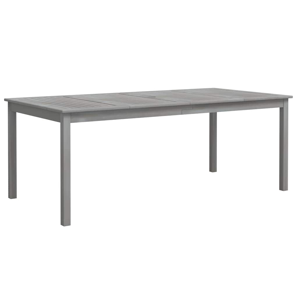 vidaXL Τραπέζι Κήπου Γκρι 200 x 100 x 75 εκ. από Μασίφ Ξύλο Ακακίας