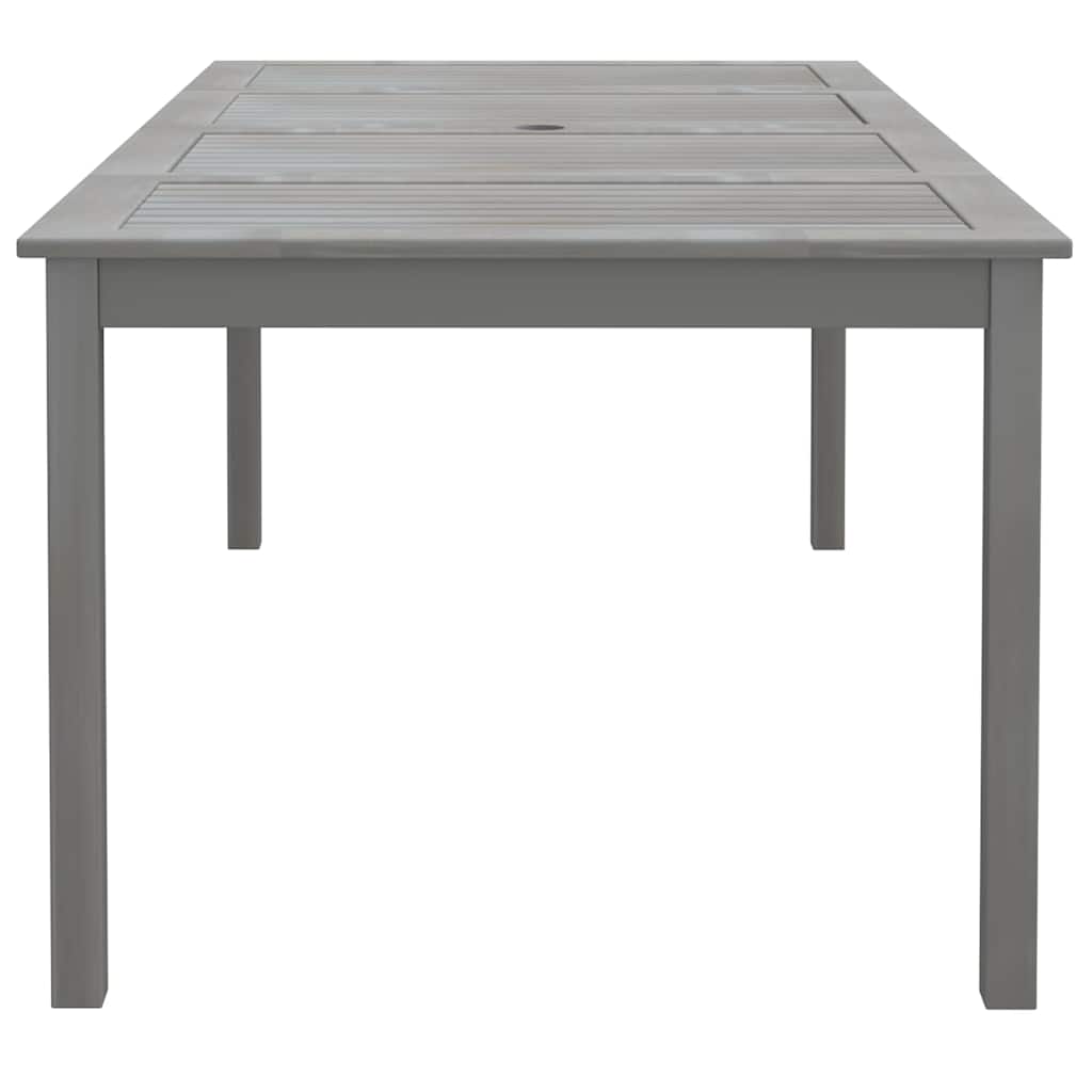 vidaXL Τραπέζι Κήπου Γκρι 200 x 100 x 75 εκ. από Μασίφ Ξύλο Ακακίας