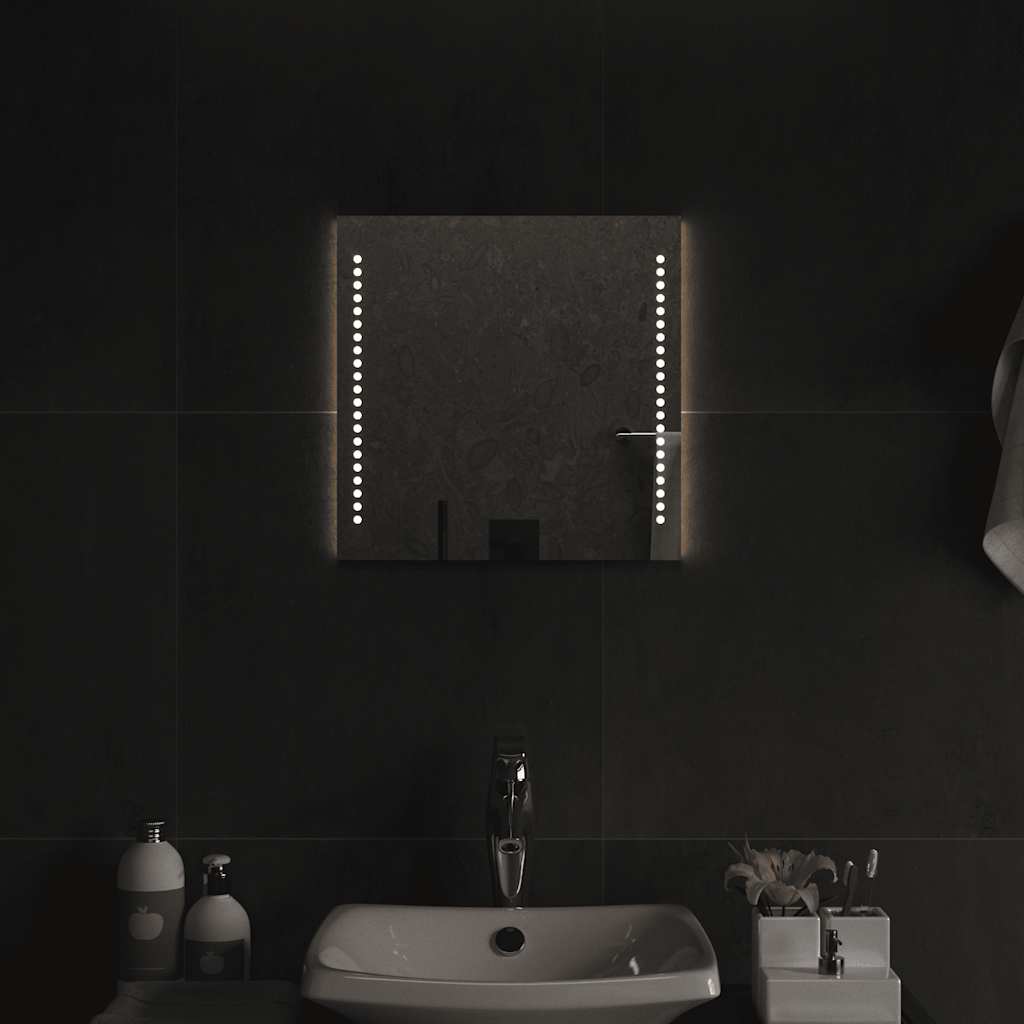 vidaXL Καθρέφτης Μπάνιου με LED 40x40 εκ.
