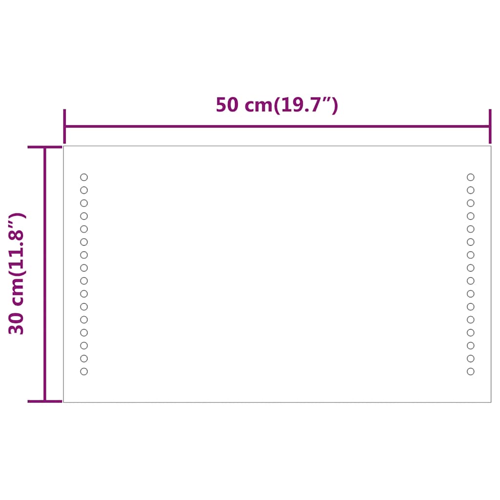 vidaXL Καθρέφτης Μπάνιου με LED 50x30 εκ.