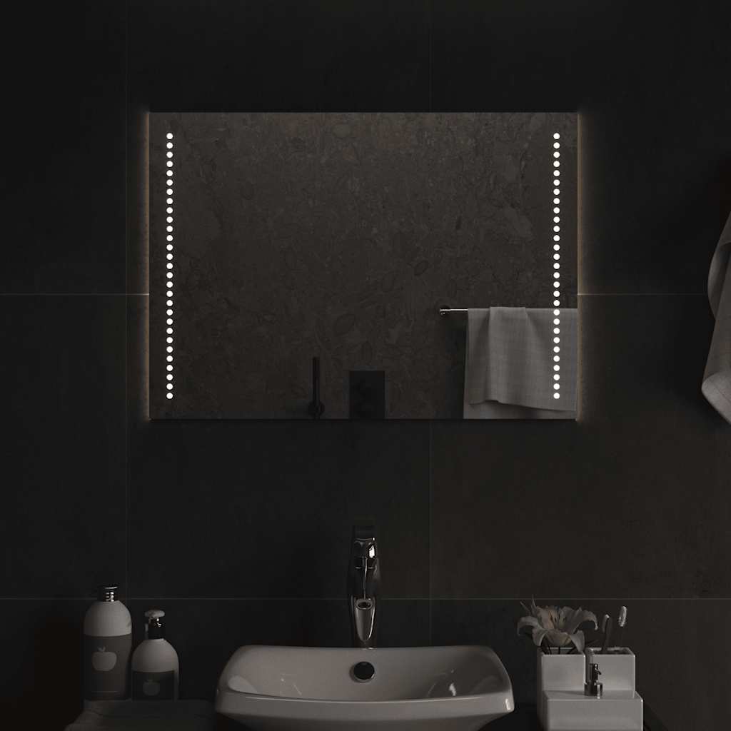 vidaXL Καθρέφτης Μπάνιου με LED 70x50 εκ.