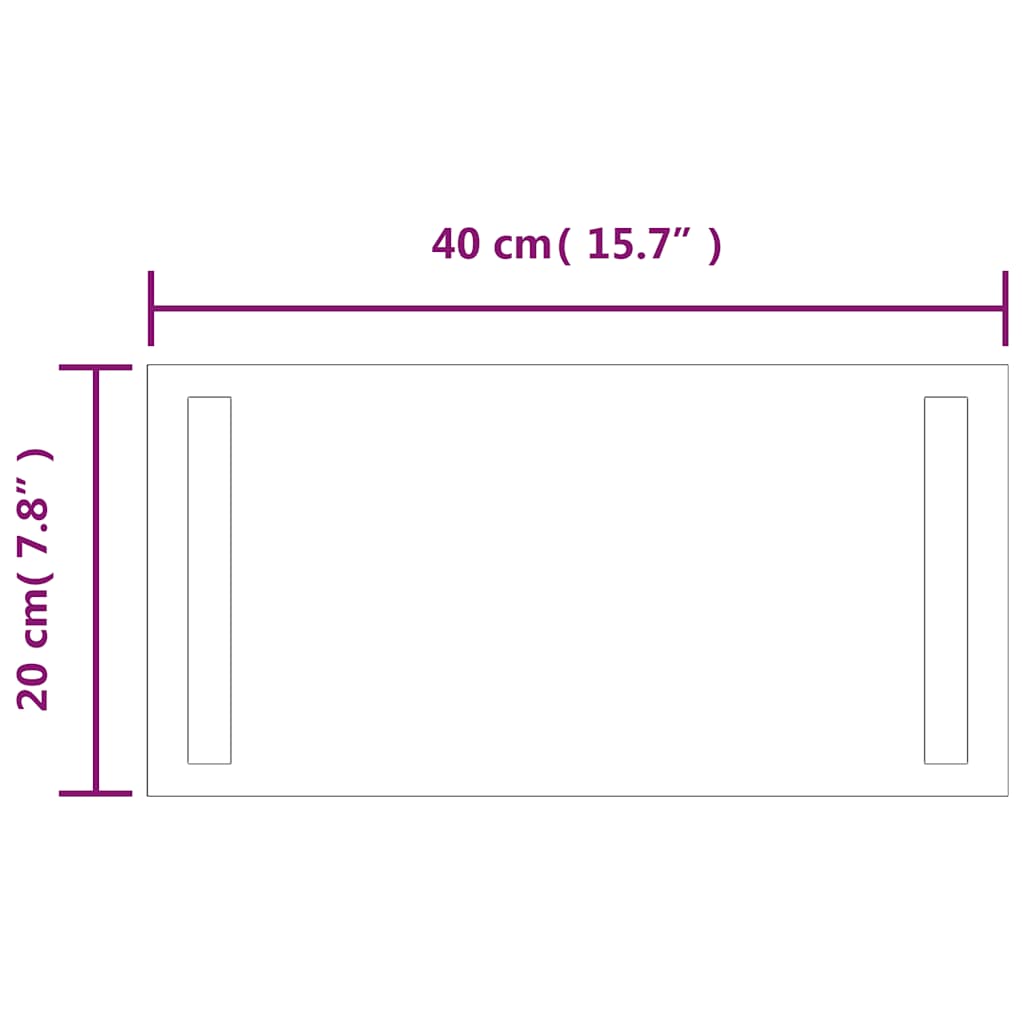 vidaXL Καθρέφτης Μπάνιου με LED 40 x 20 εκ.