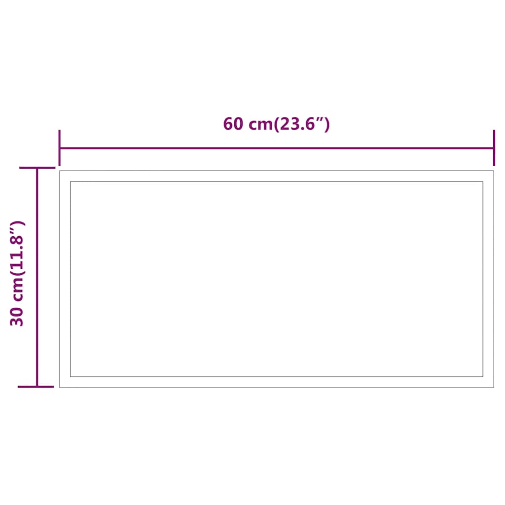 vidaXL Καθρέφτης Μπάνιου με LED 60 x 30 εκ.