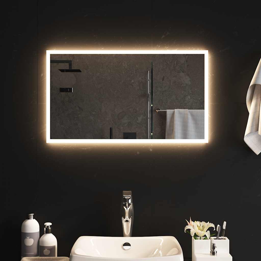 vidaXL Καθρέφτης Μπάνιου με LED 70x40 εκ.