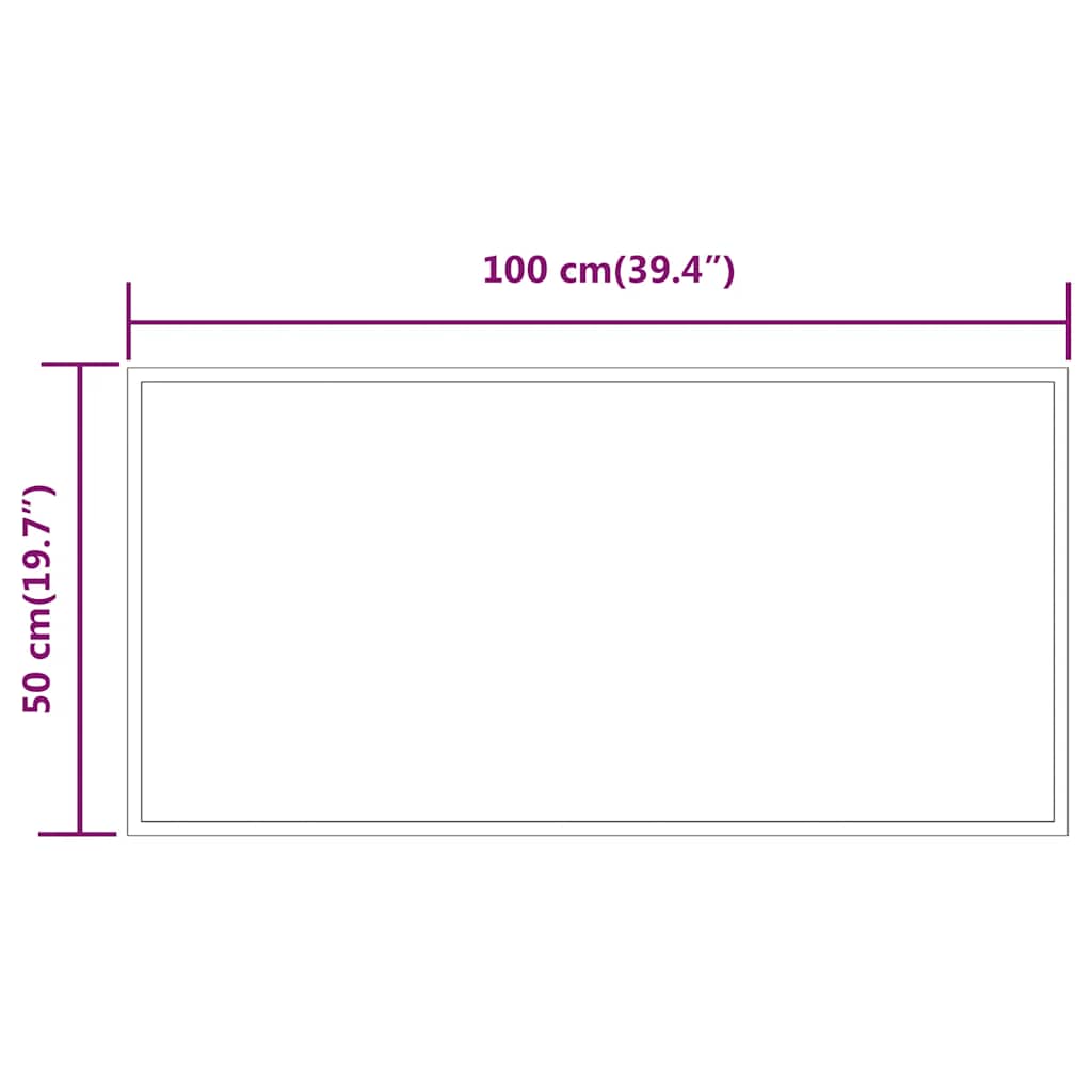 vidaXL Καθρέφτης Μπάνιου με LED 100x50 εκ.