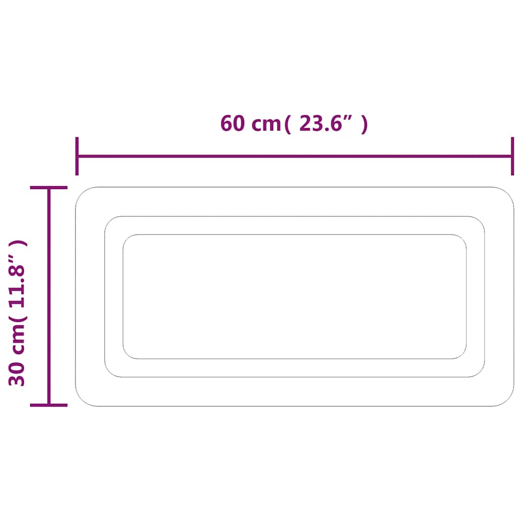 vidaXL Καθρέφτης Μπάνιου με LED 60 x 30 εκ.