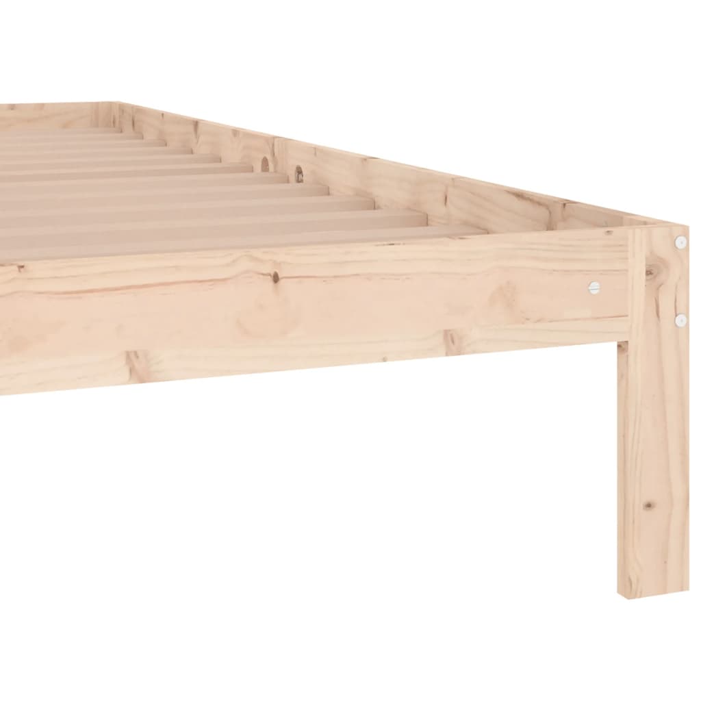 vidaXL Πλαίσιο Κρεβατιού 120 x 190 εκ. από Μασίφ Ξύλο Small Double