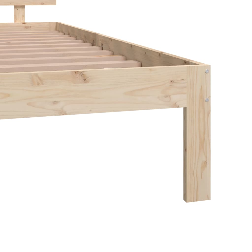 vidaXL Πλαίσιο Κρεβατιού 120 x 190 εκ. από Μασίφ Ξύλο Small Double